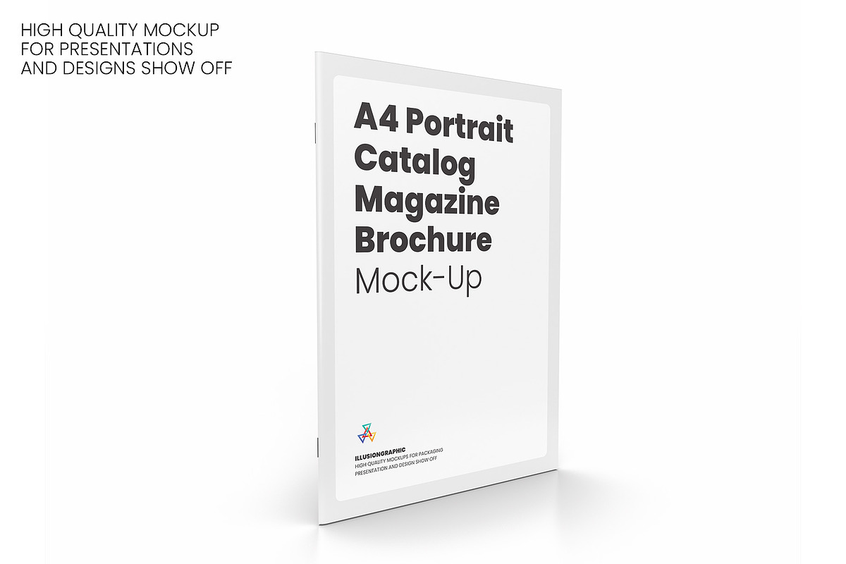 A4 Portrait Magazine Brochure Mockup, a Books & Magazine Mockup by Illusiongraphic (Photo 3 of 28)