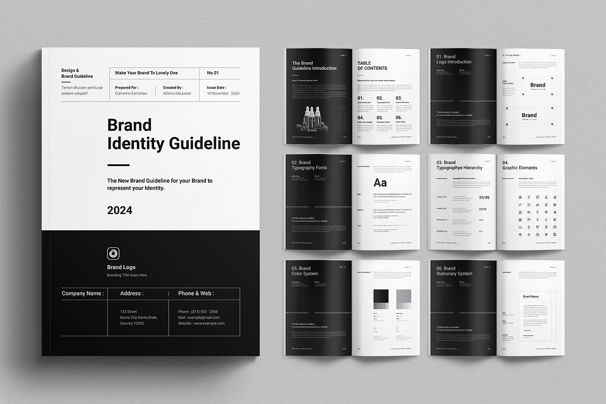 Brand Identity Guidelines Design, a Brochure Template by TemplatesForest (Photo 1 of 8)