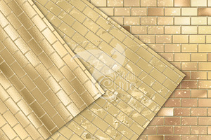 Gold Brick Walls Digital Paper