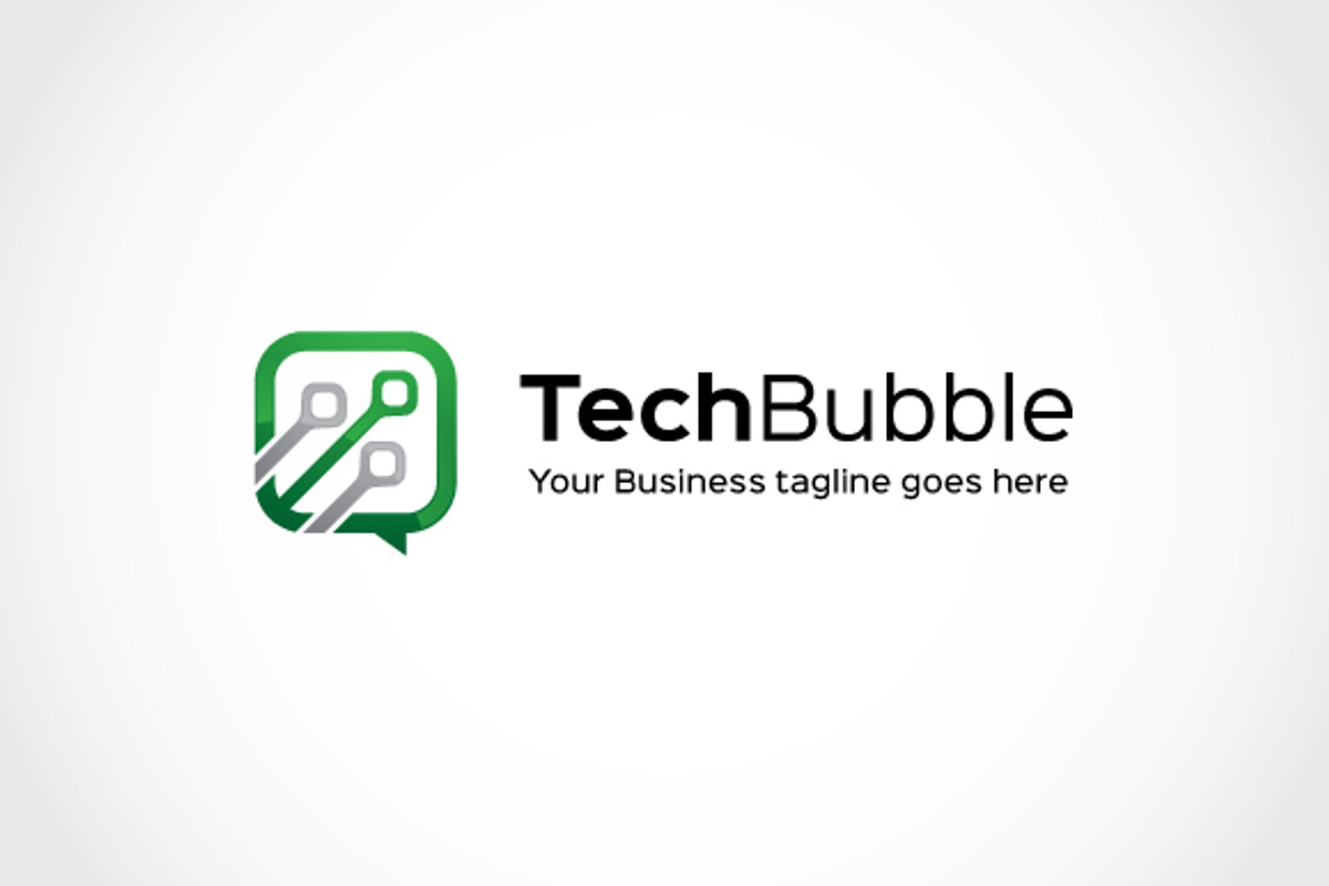 Tech Bubble Logo Template, a Branding & Logo Template by The Branding ...