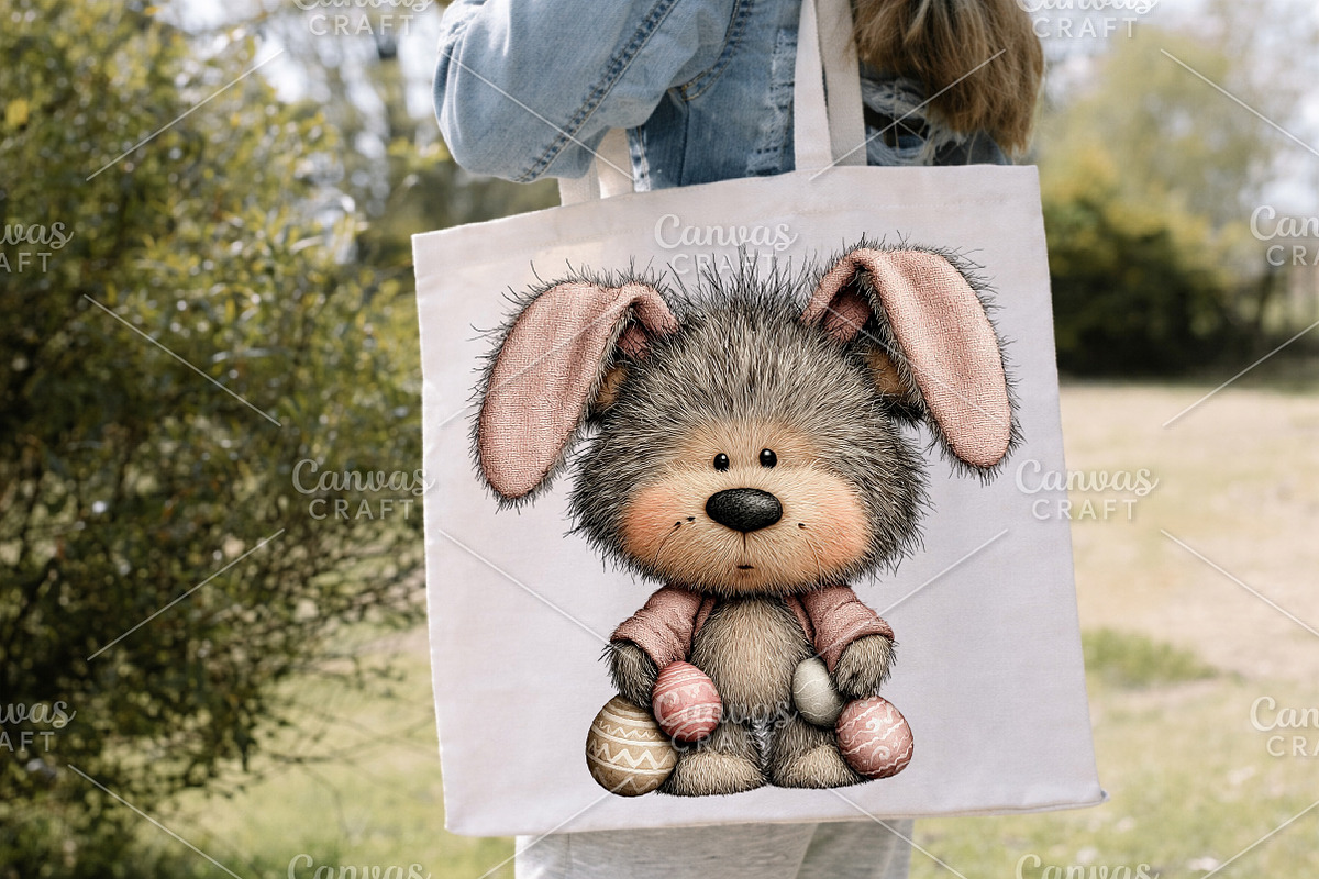 Whimsical Easter Teddy Bear Clipart, an Illustration by Canvas Craft (Photo 5 of 7)