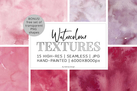 15 Huge Seamless Watercolor Textures