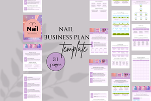 NAIL BUSINESS PLAN TEMPLATE, a Marketing Template by Daring Digies