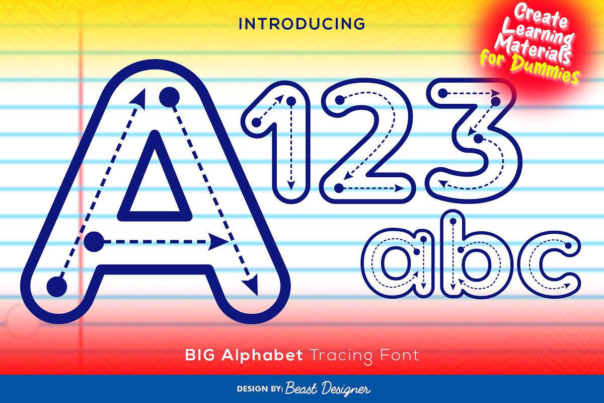 Big Alphabet Tracing, a Font by Beast Designer (Photo 1 of 2)