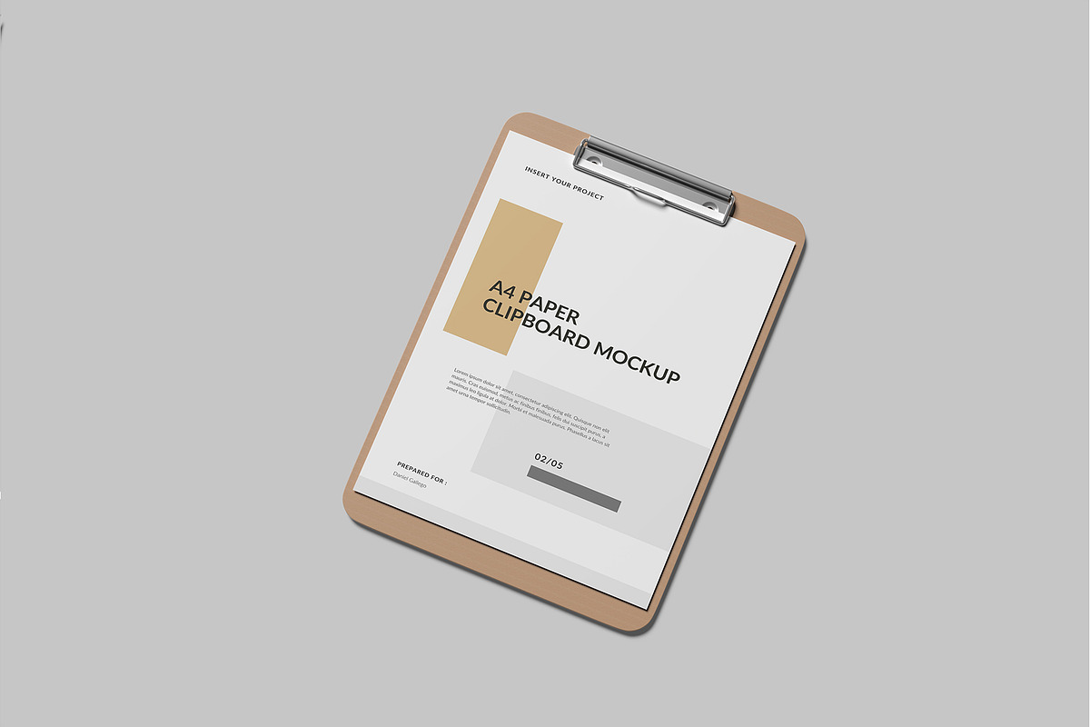 A4 Clipboard Mockup, a Mockup by lamorastudio (Photo 9 of 11)