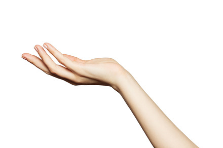 Woman showing hand gesture, a Background Photo by Maksimkostenko