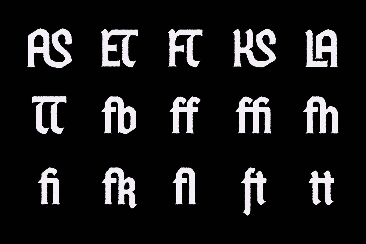 Bean Hook Gothic Flare 4 Fonts, a Serif Font by Casloop Studio (Photo 10 of 12)