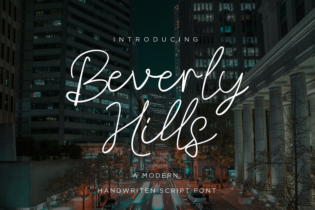 Beverly Hills - Handwriten Script fo, a Script Font by Nahar_std (Photo 1 of 8)