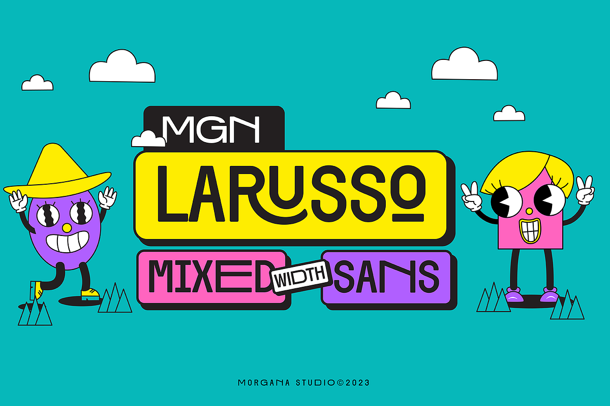 MGN Larusso Display, a Sans Serif Font by Morgana Studio (Photo 1 of 11)