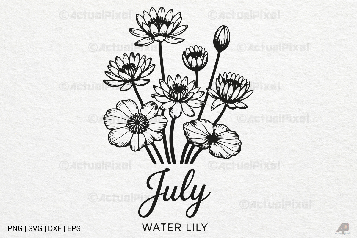 Birth Month Flowers SVG PNG Bundle, an Illustration by Actual Pixel (Photo 17 of 24)