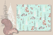 Woodland Cute Animals Pattern, a Pattern Graphic by Lady Bruniere Design (Thumbnail 4 of 15)