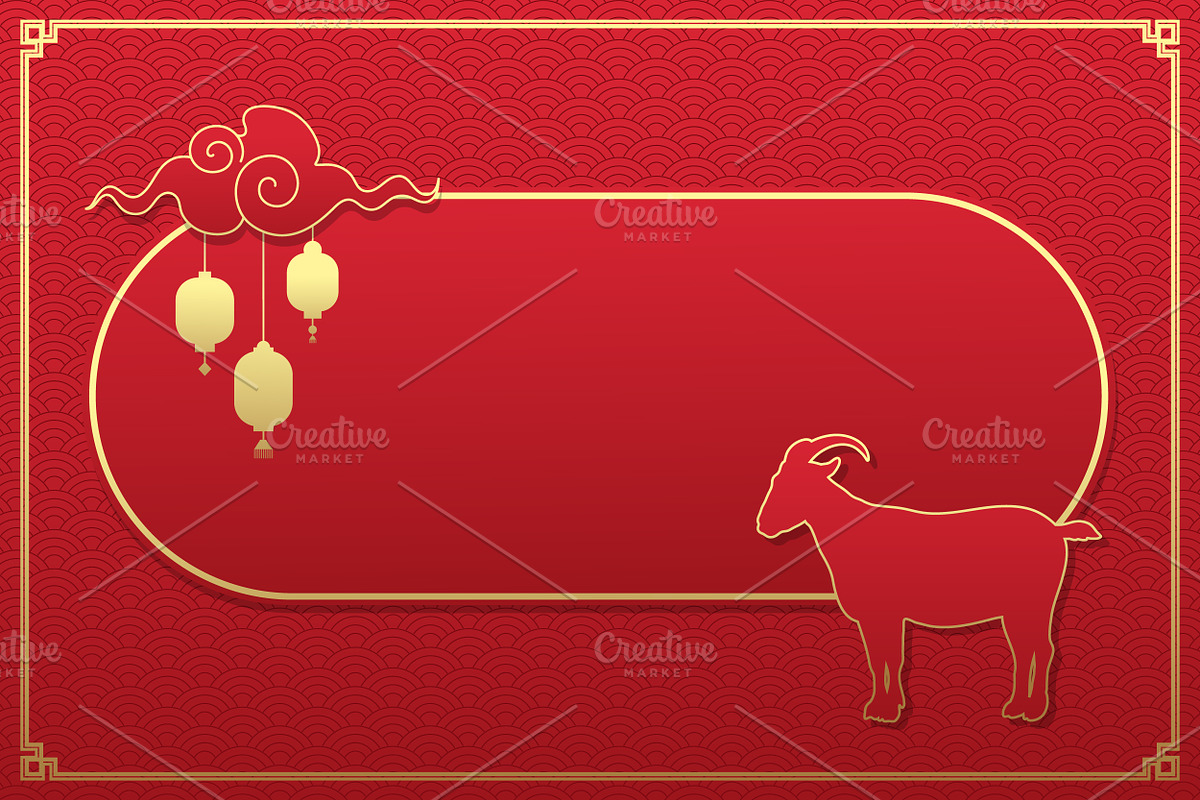 2027 Chinese New Year Template, a Decorative Illustration by PsychocheArt (Photo 1 of 3)