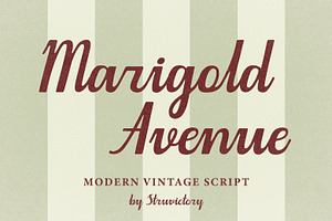 MarigoldAvenue Modern Vintage Script, a Script Font by Struvictory.art