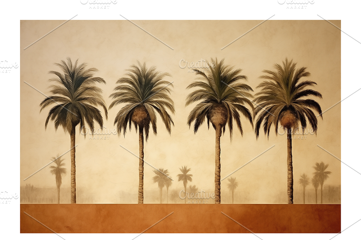 Palm Co · Peaceful Palm Tree Row, a Decorative Illustration by milatovar (Photo 6 of 16)