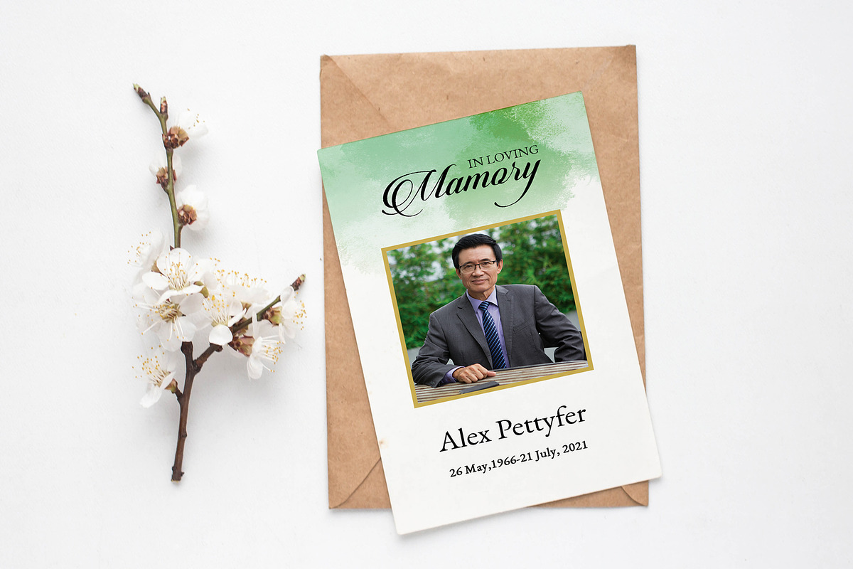 Funeral Prayer Card, a Flyer Template by Template Shop (Photo 2 of 3)