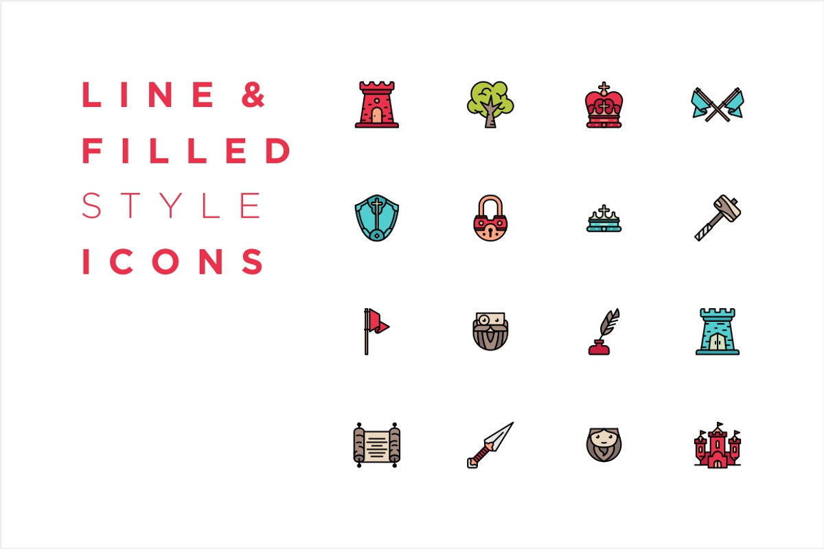 Kingdom Age Icons Set, an Outline Icon by AnimusStudio (Photo 3 of 5)