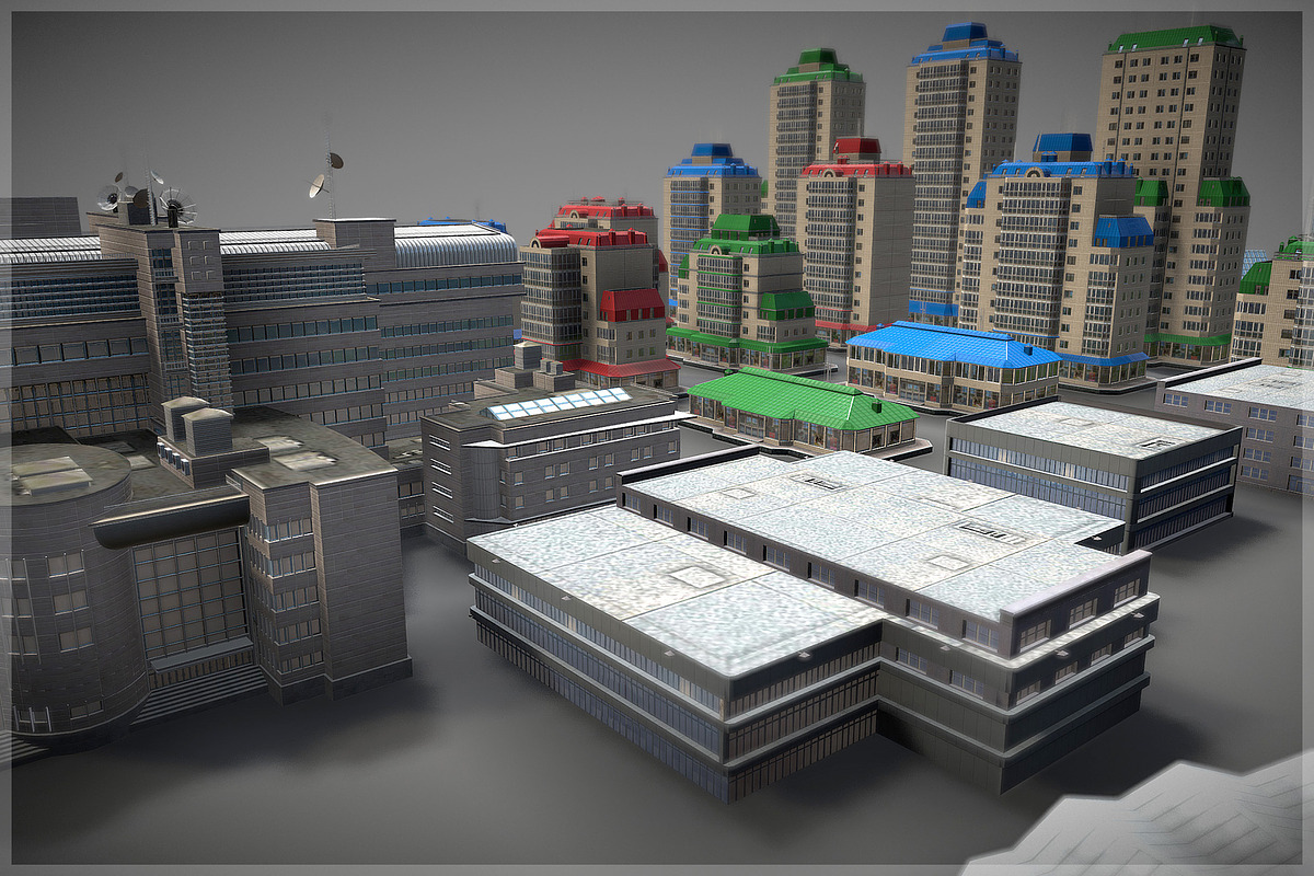 Buildings Pack, an Architecture 3D Model by Beatheart Creative Studio (Photo 11 of 15)