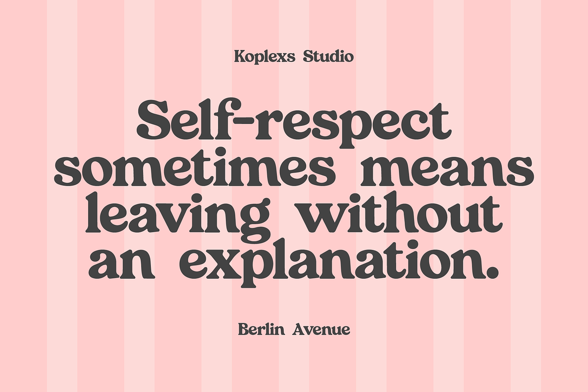 Berlin Avenue | Retro Serif Font, a Serif Font by Koplexs Studio (Photo 6 of 10)