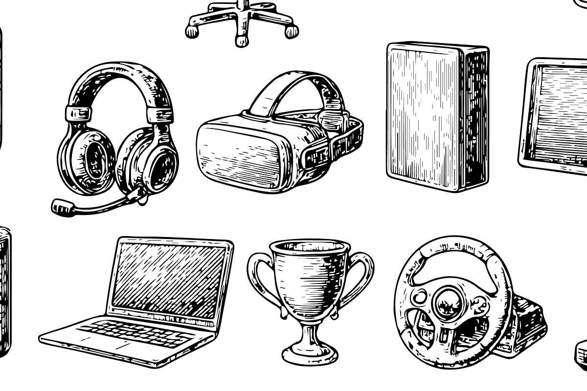 Vintage Gaming & Tech Set, an Object Graphic by RT Studio (Photo 4 of 4)