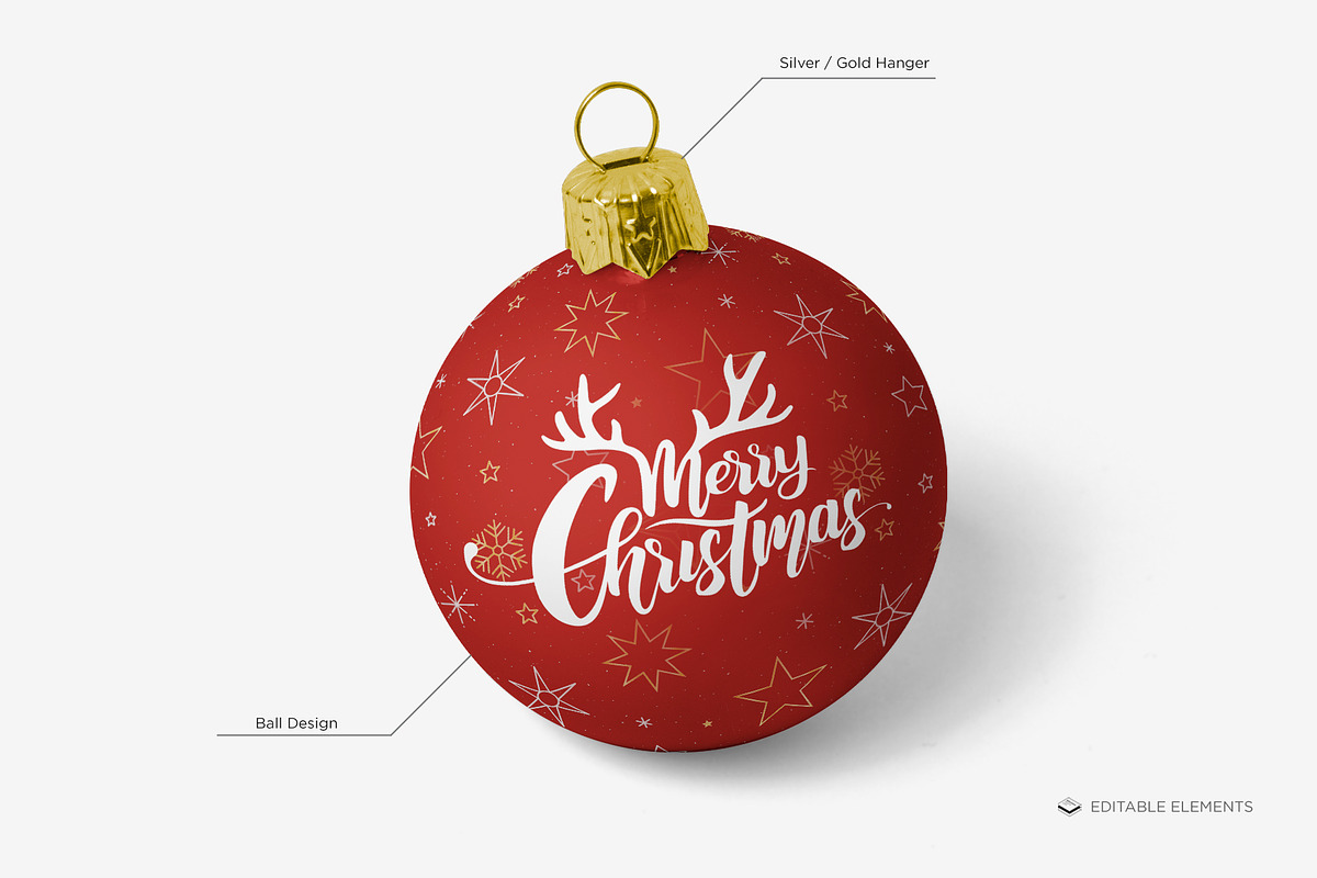 Christmas Ball Mock-up, a Product Mockup by Branda Keeps (Photo 4 of 17)