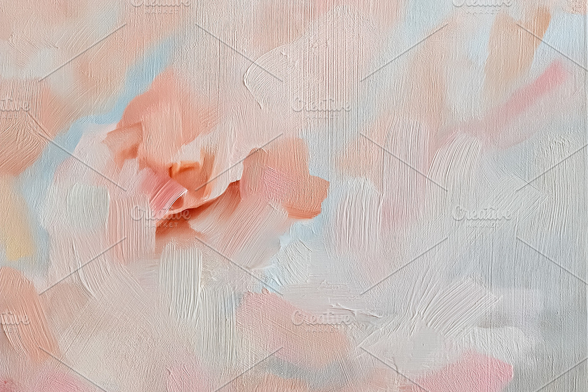 Abstract peach and pink strokes creating soft floral shapes on c, a Photo by Studio ANNA (Photo 2 of 2)