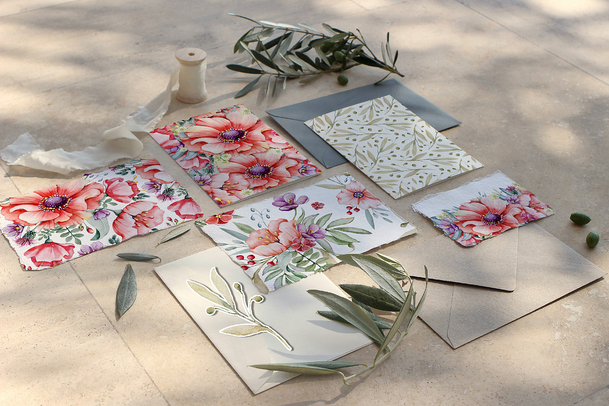 Watercolor wildflowers set, an Illustration by Artmanata (Photo 18 of 26)