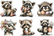 Whimsical Easter Raccoon Clipart, an Illustration by Sublimation Artist (Thumbnail 7 of 7)
