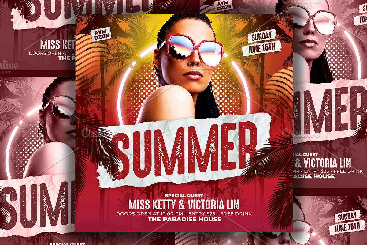 Summer Flyer, a Flyer Template by AyumaDesign (Photo 2 of 2)