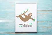 Sloth Vector Collection, an Animal Illustration by Samsonchik Store (Thumbnail 6 of 7)