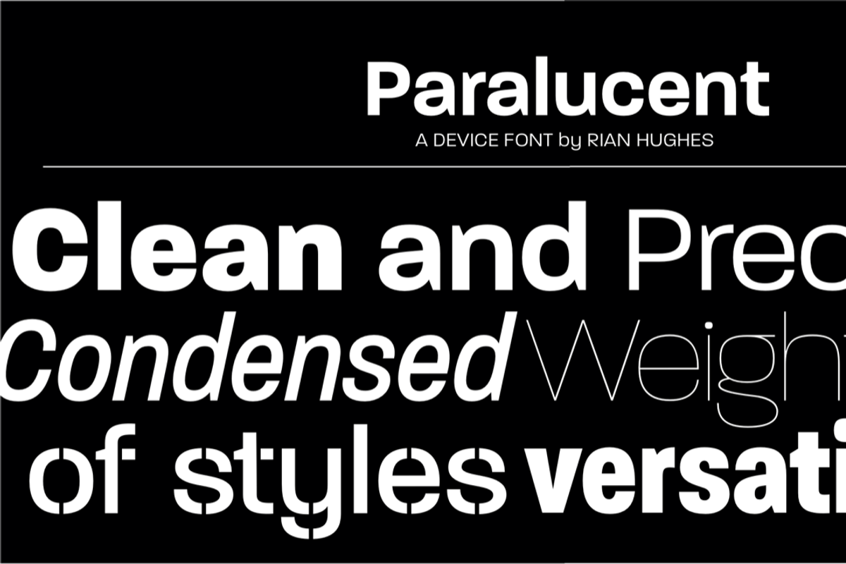 Paralucent, a Sans Serif Font by Device (Photo 1 of 9)