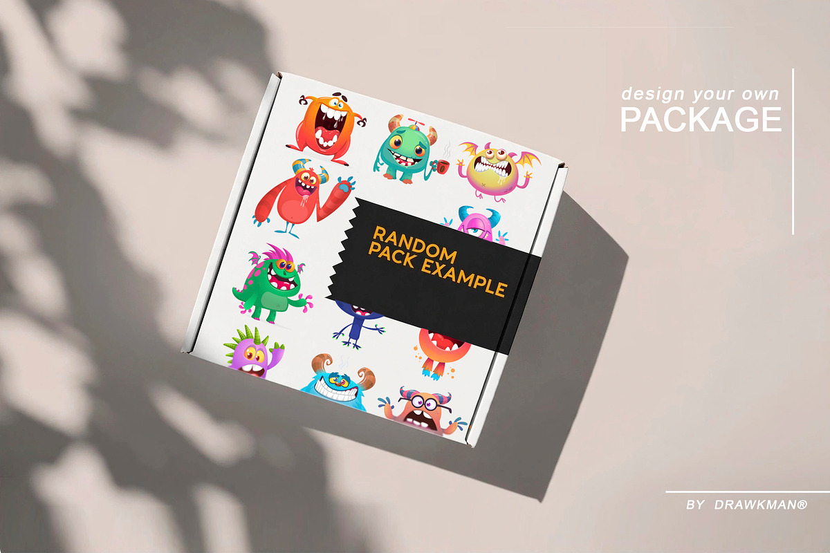 Monster Pack - 135 Cute Monsters, a Decorative Illustration by D R A W K M A N (Photo 10 of 30)