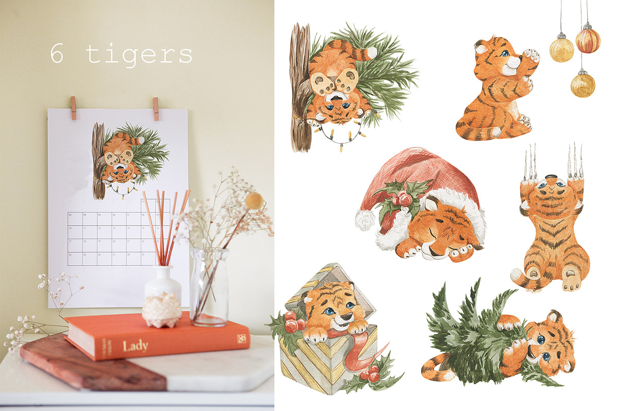 Funny Tiger, a Decorative Illustration by Love Watercolor Store (Photo 2 of 8)