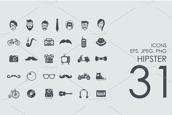 31 Hipster Icons