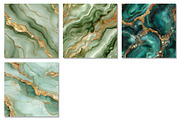 Green Gold Agate Watercolor Textures, a Texture Graphic by Dream Creation (Thumbnail 7 of 7)