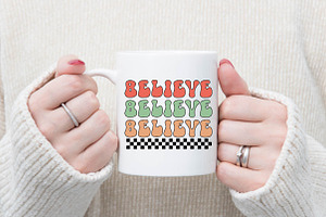 Retro Believe Svg