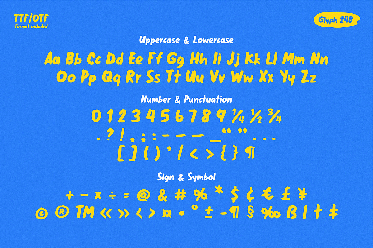 Glyphie, Playful Display Font., a Handwritten Font by Kaikhia (Photo 3 of 8)