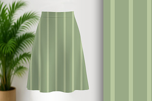 Green Fall Stripe Seamless Pattern