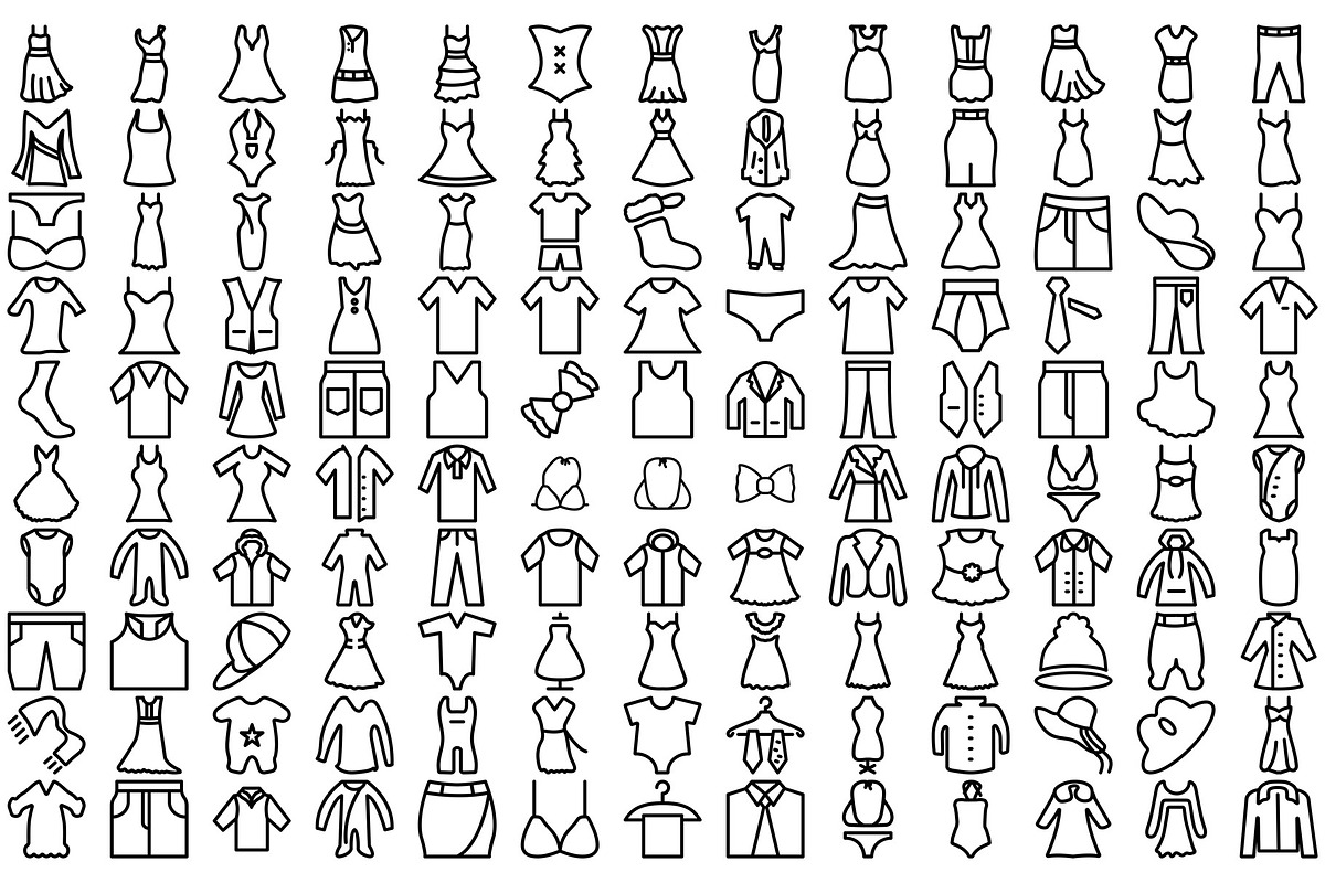 Cloths Vector Icons Modern Designs., an Icon by Vector Portal (Photo 8 of 9)