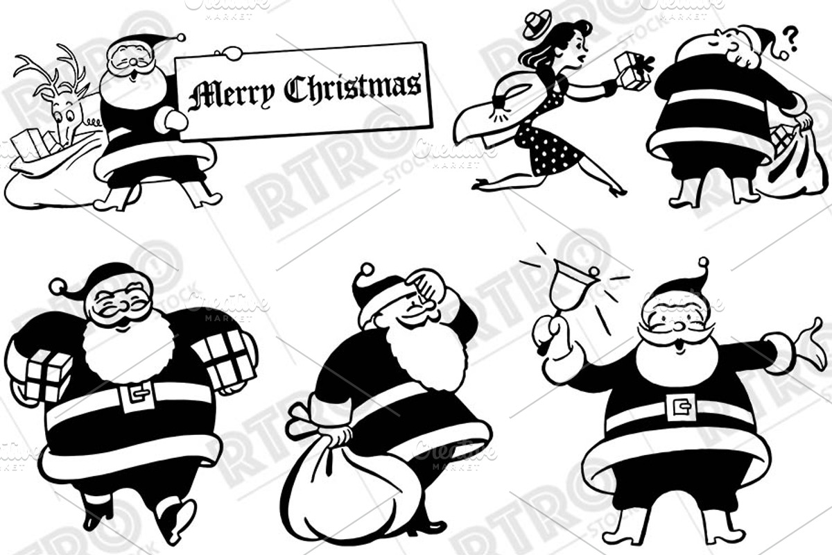RTRO Santa Claus 7, an Illustration by RTRO Stock (Photo 5 of 5)