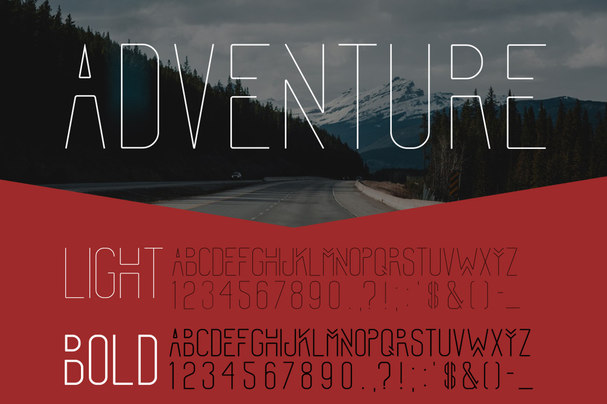 Forest Line Font Condensed preview 4