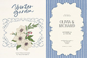 Winter Garden vector flowers frames, an Object Graphic by Yuliya Derbisheva (Thumbnail 7 of 11)