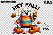 Hey Fall Sweater Pumpkin Clipart PNG, a Seasonal Illustration by Creative Arslan (Thumbnail 3 of 3)
