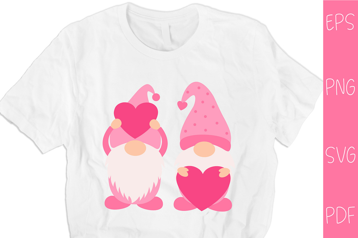 Valentine Gnome sublimation T- shirt, a Print Template by IrinaShishkova (Photo 1 of 2)