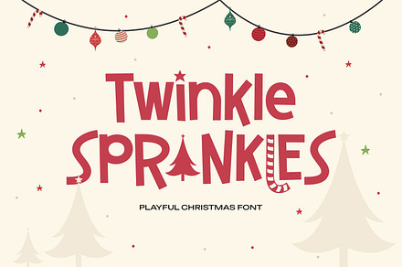 Twinkle Sprinkles Playful Christmas, a Sans Serif Font by Imoodev