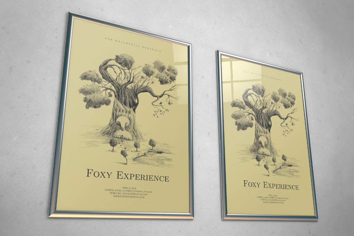 Hand Drawn Fox Tree Flyer, a Flyer Template by ashenterprise (Photo 2 of 5)