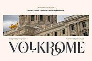 Volkrome, a Sans Serif Font by Megatype (Thumbnail 1 of 18)
