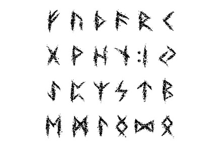 Runic cracked Scandinavian letters