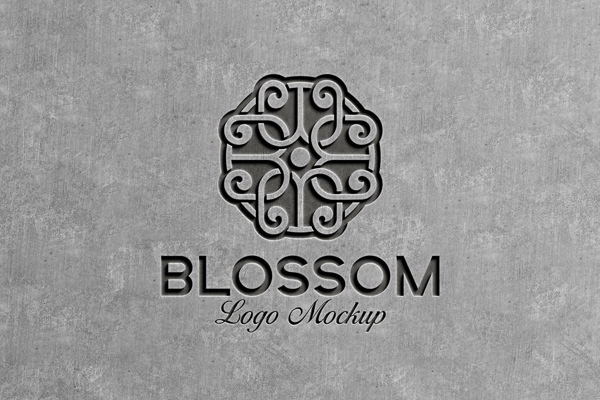 Engraved Concrete Logo Mockup, a Product Mockup by Smart Works