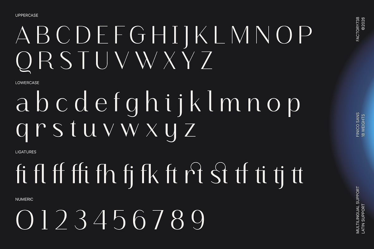 Finico Sans – Modern Editorial Sans, a Sans Serif Font by FactoryType Studio (Photo 10 of 11)