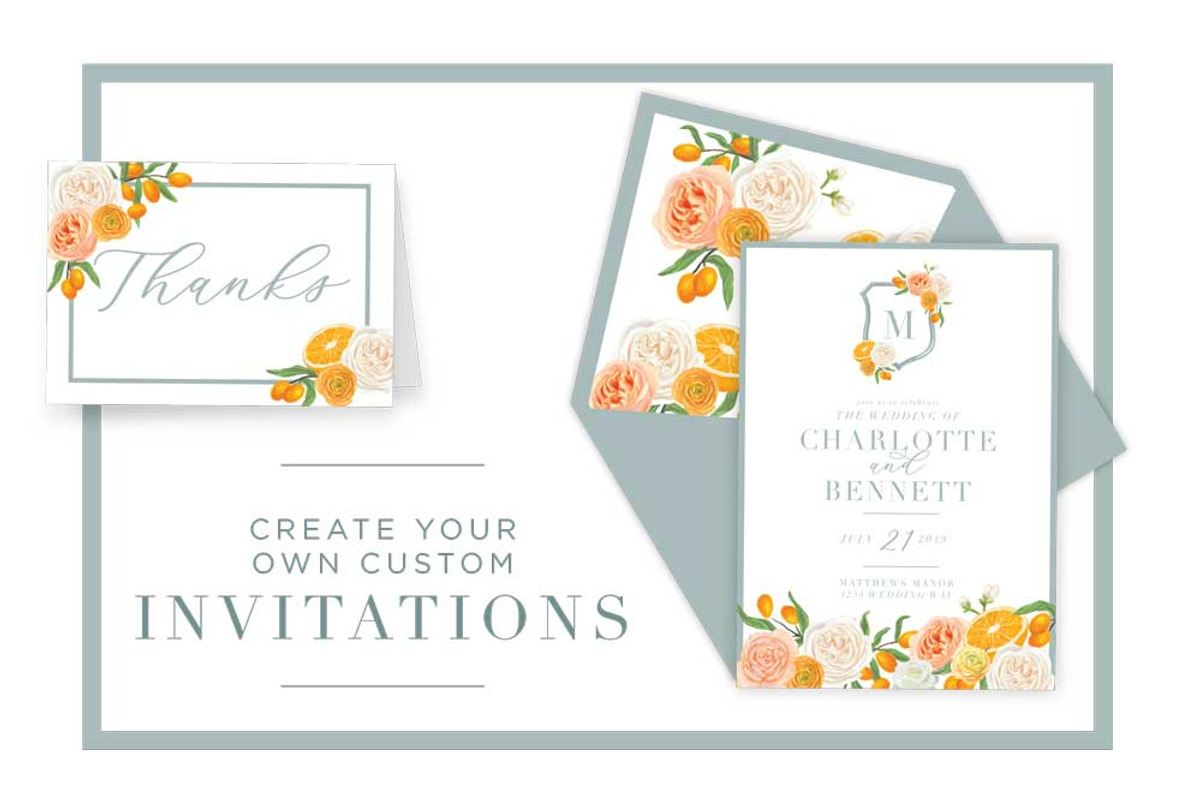 Mimosa Design Set | Oranges + Floral, an Illustration by Relish Designs (Photo 2 of 6)